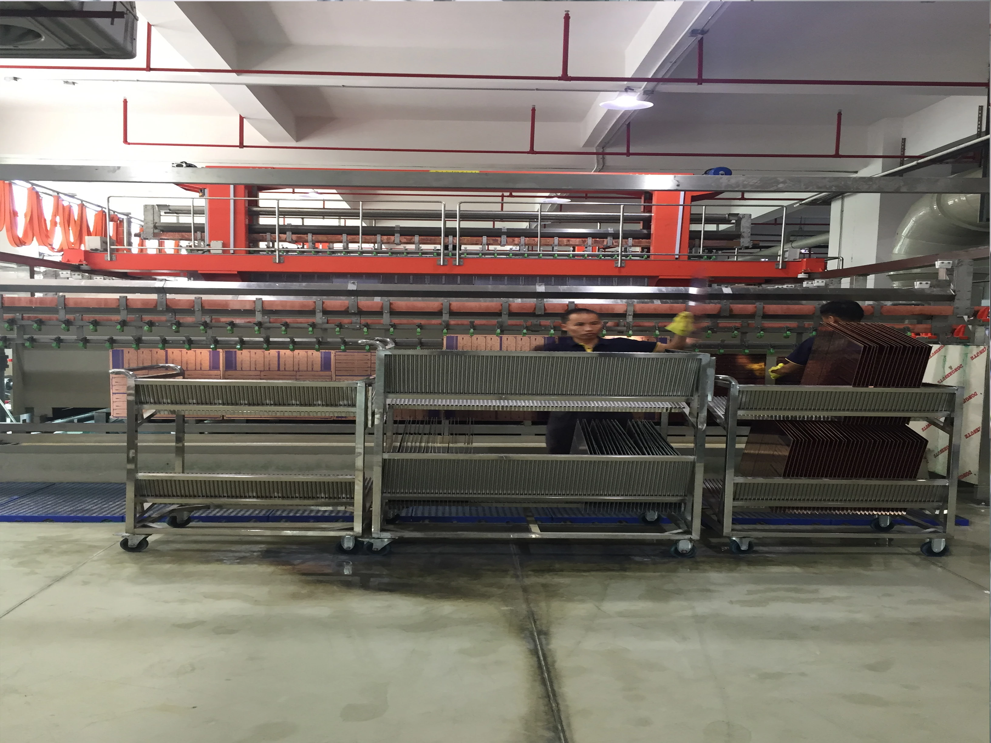 Pattern electroplating line